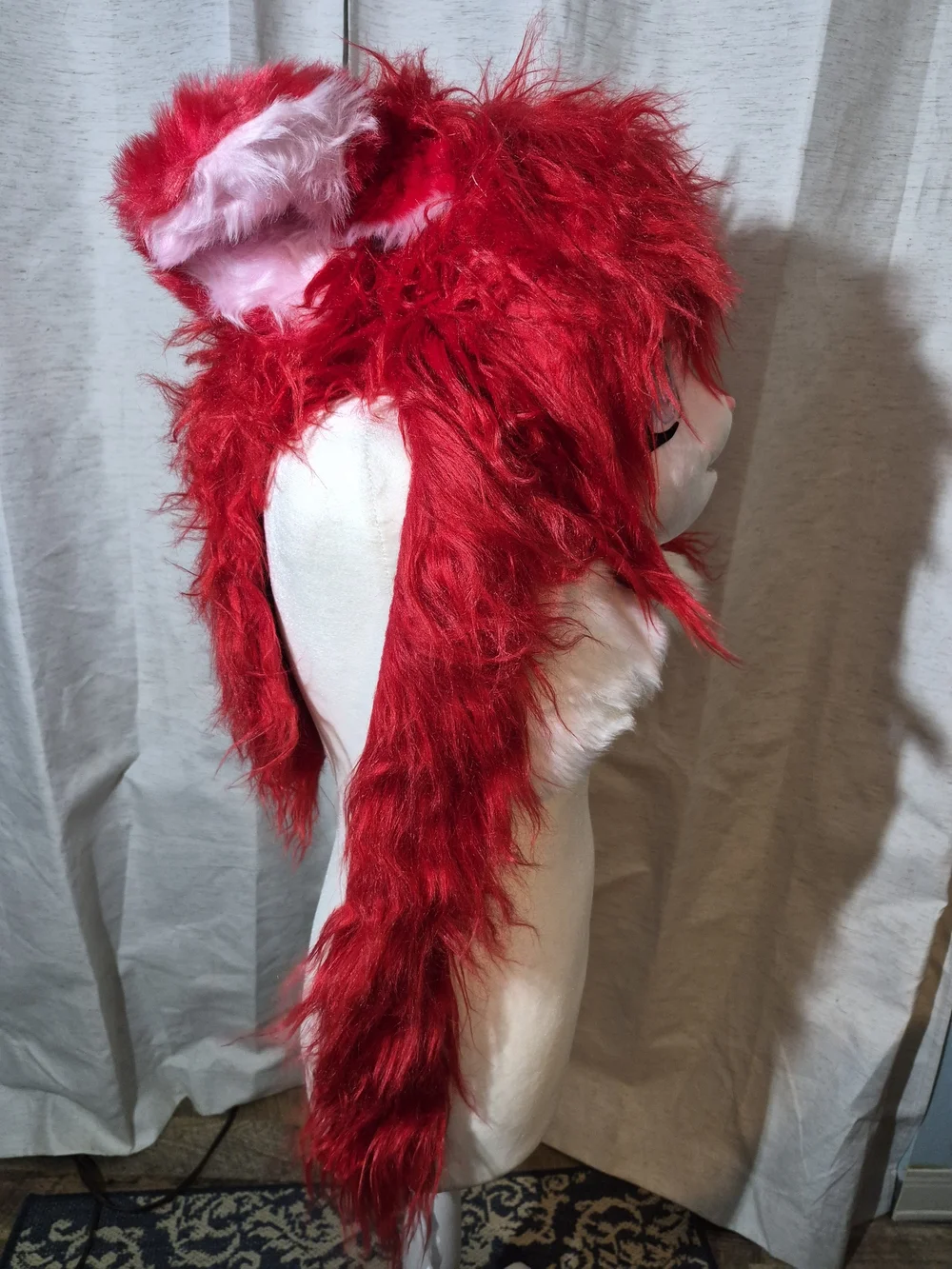 Fursuit Long Haired Husky Fox Mascot Head Party Halloween Fur Role-playing